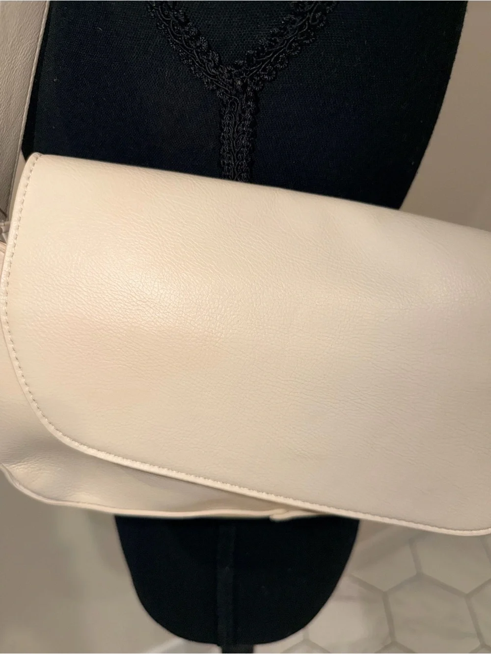 BCBGMaxAzria Ivory Shoulder Bag with Flap